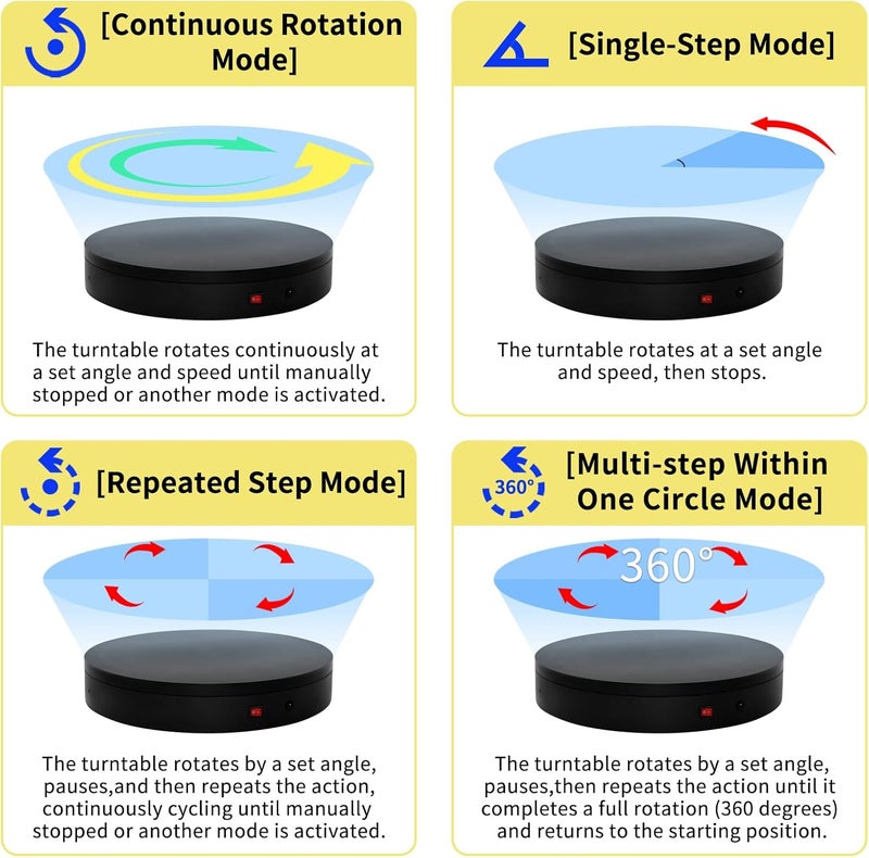 ComXim 12.6In Remote Motorized Electric Turntable Rotating Display Stand Rotating Platform Photography Turntable motorized lazy susan base giratoria para for Photography,3D Scanner,(Load Range:88~300lbs) - Image 3